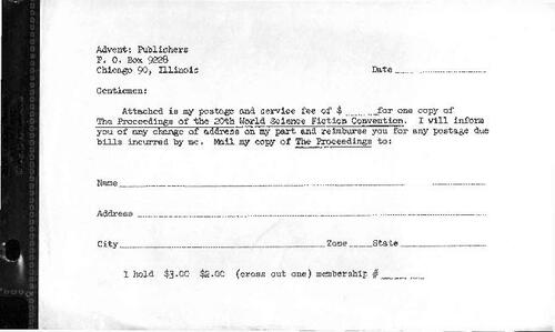 Proceedings Order Form